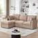 4-Piece Modular Cloud Couch Reversible Sectional with Ottoman