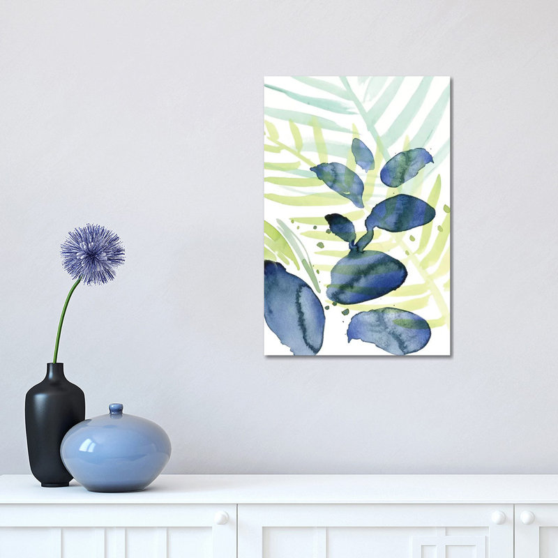 Queen Palms II by Jennifer Paxton Parker - Wrapped Canvas Painting, 30.48 cm H x 45.72 cm W