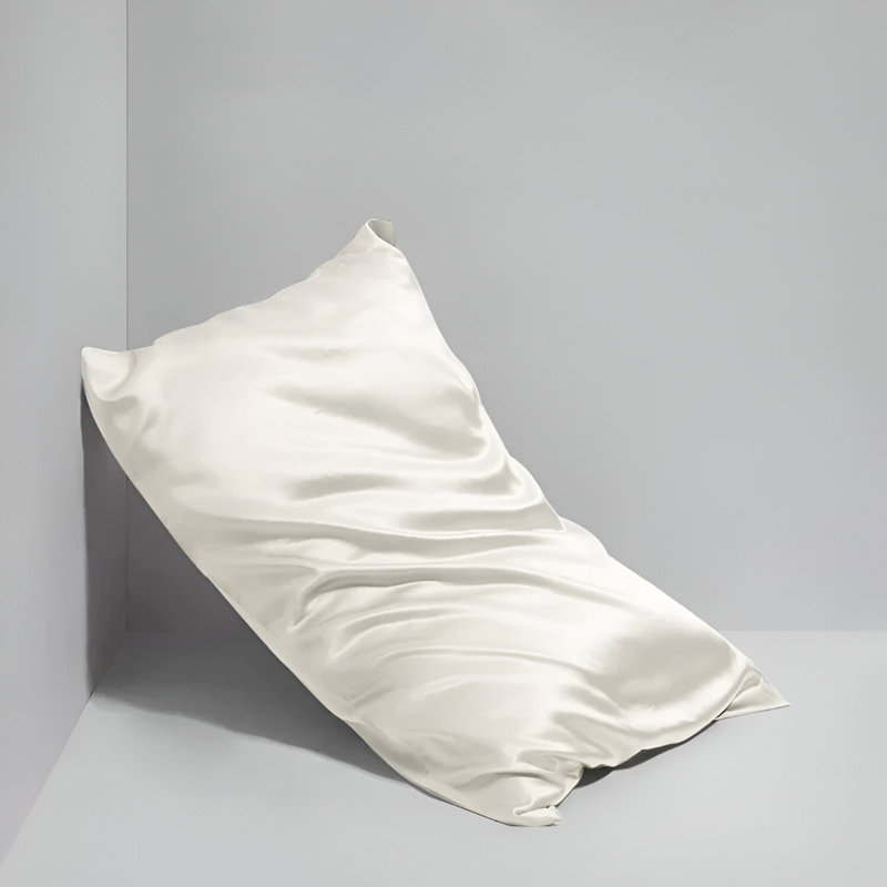 Luxury Satin Pillow Covers (Pack of 2) - Anti-Frizz, Wrinkle-Free & Easy Care, Ivory