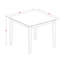L'ensemble de table de salle à manger 5 pièces contient une table de salle à manger et 4 chaises en bois de polyester gris platine avec dossier élégant - finition lin blanc-310075274-272530957-306885470