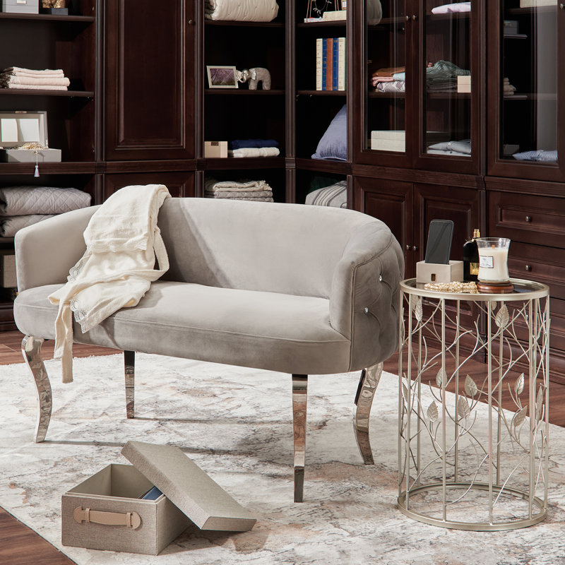 Minerville Glass Top Frame End Table