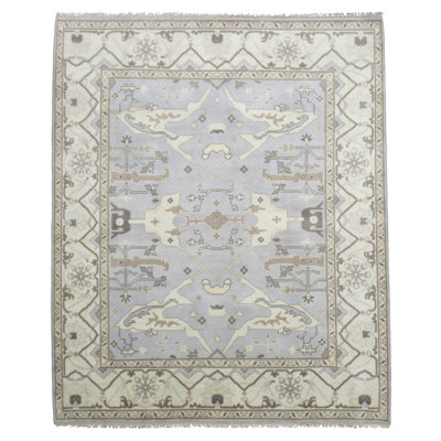Tapis argenté 8 x 10 Oushak
