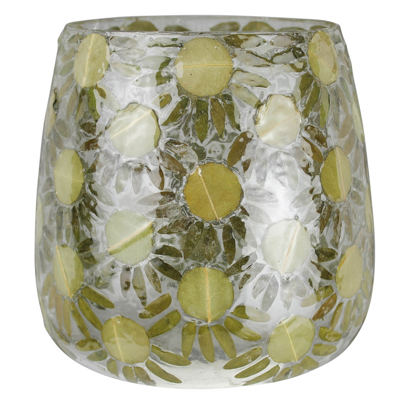 Enamel Leaf Pattern Hurricane - Lrg