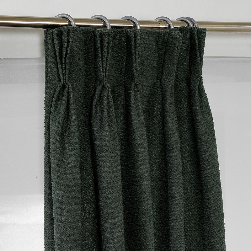 Rideau décoratif très long et très large, Vert canard, L 52 po x L 84 po