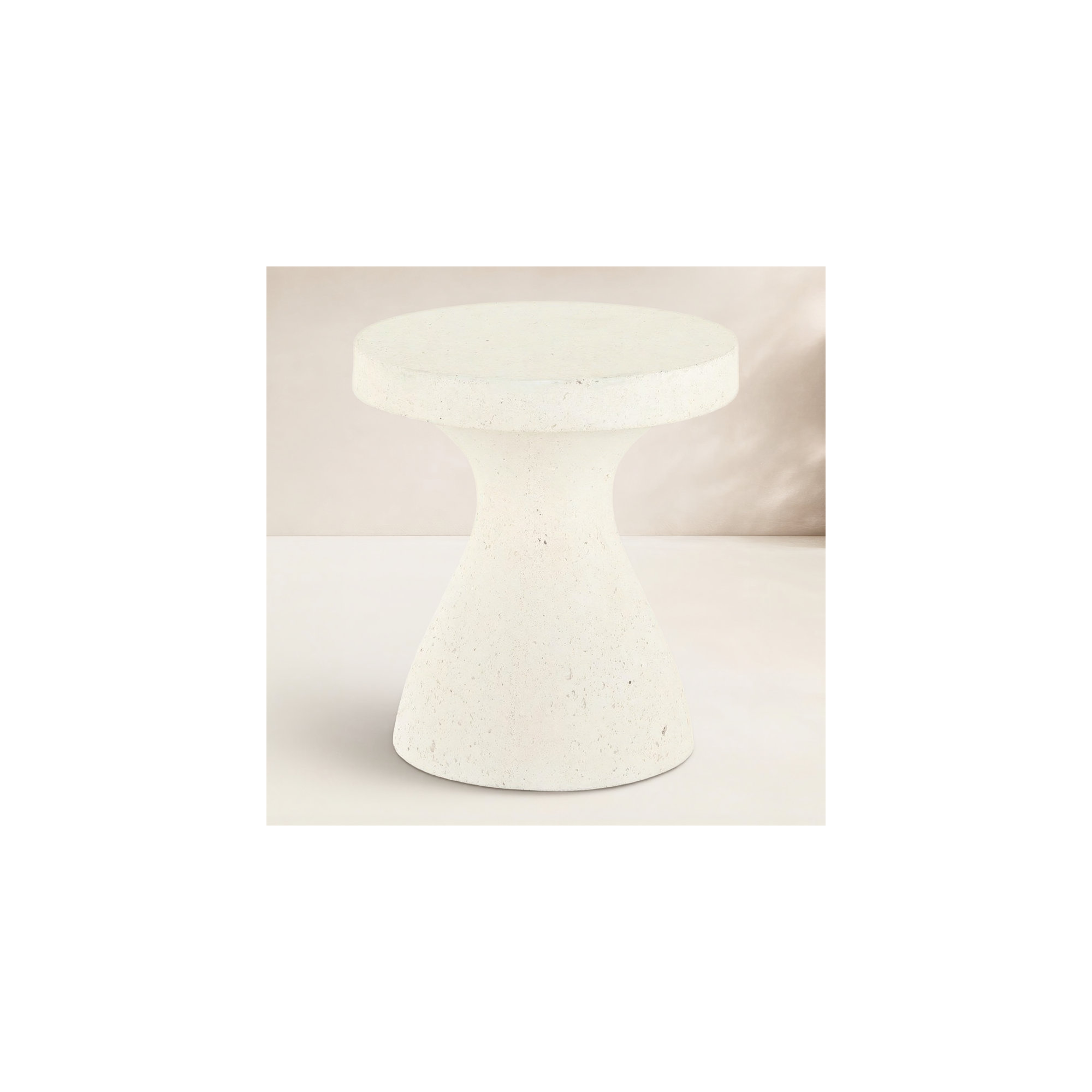 Dodger 15.75'' Concrete Outdoor Side Table, Textured White