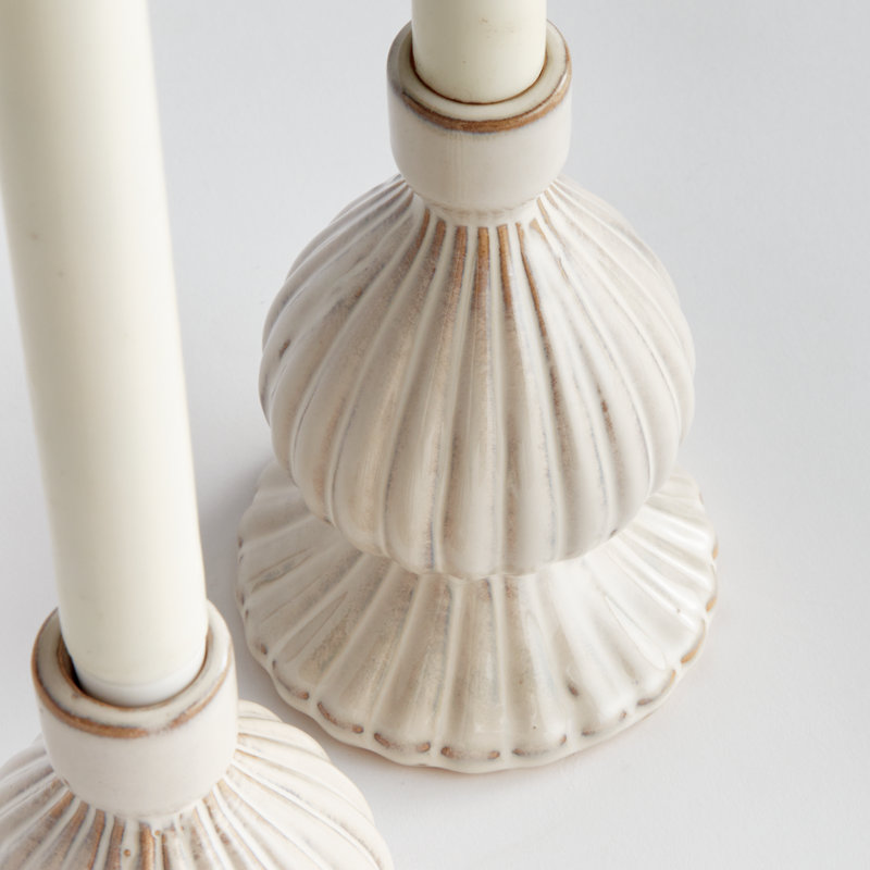 Mela Taper Holders, Cream