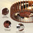 20 Inch DC Motor Flush Mount Ceiling Fan,7 Blade Caged Ceiling Fan with Light,  E26 Socket Wooden Bladeless Ceiling Fan, Remote Control Reversible Ceiling Fan for Bedroom, Living Room, Kitchen