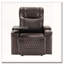Fauteuil inclinable électrique en faux cuir avec port de charge USB, rangement pour bras cachés et 2 porte-gobelets pratiques-1905471693