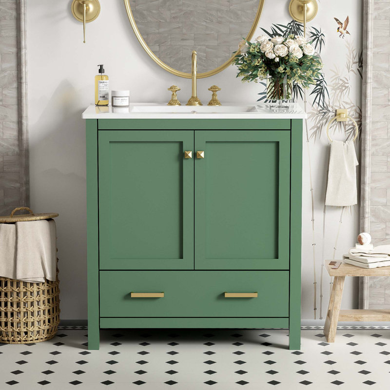 30" Bathroom Vanity With Single Sink