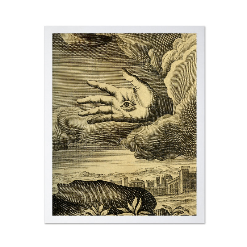 Main de Fatima, Affiche, Encadrement blanc, H 11 po x l 14 po