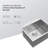 22" L x 22" W Drop-In Stainless Steel Kitchen Sink, Utility Sink with Sink Grid, Strainer and Roll-Up Rack