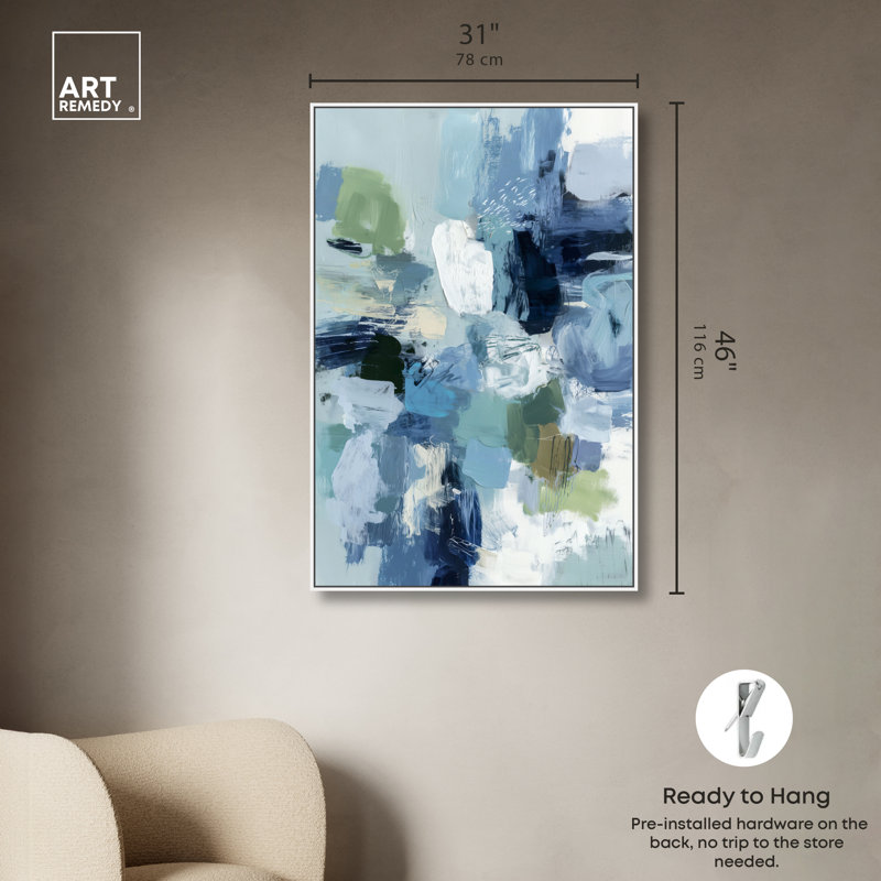 «Frozen Mist I», reproduction d'art sur toile encadrée par Art Remedy, cadre blanc, 30 x 45, H 46 po x l 31 po, Cadre blanc