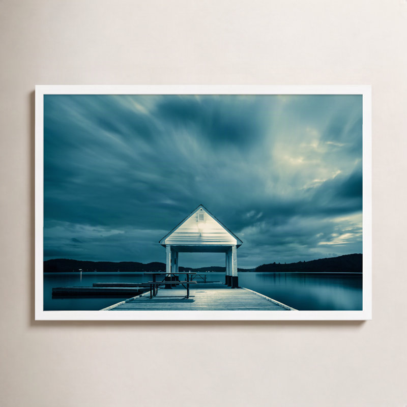 Rosseau Dock Framed Photographic Print, 35" H x 50" W x 1.25" D, White