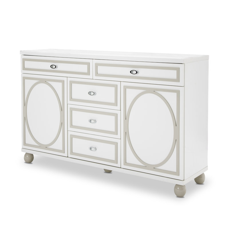 Sky Tower 5 - Drawer Dresser, Cloud White