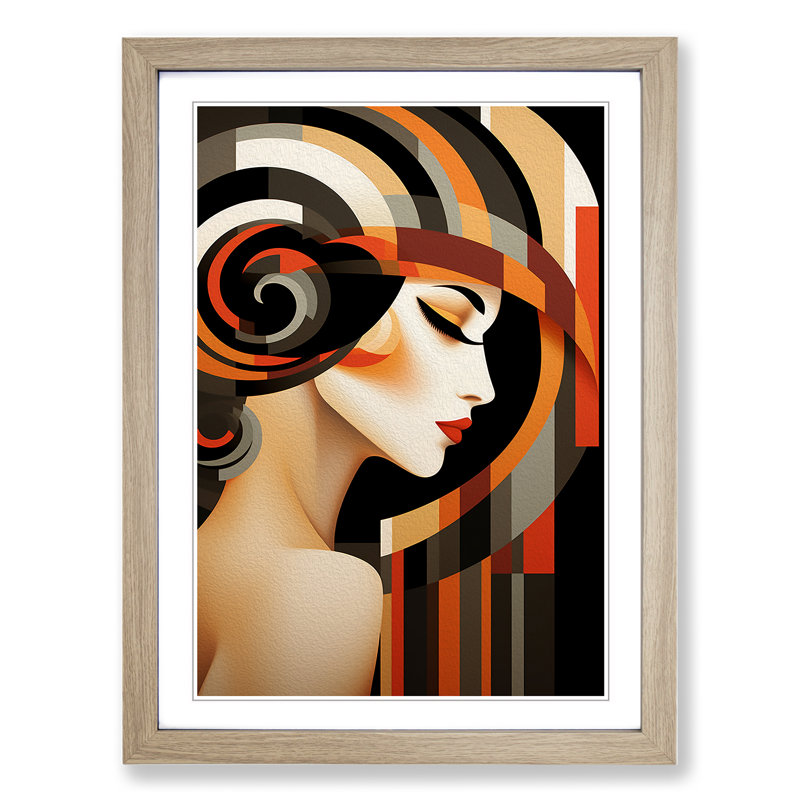 Single Picture Frame Print on Wood, Oak Framed, 34cm H x 25cm W