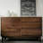 70.87"Simple Retro Dark Brown Solid Wood three-Drawer Chest