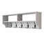 Support de couloir moderne avec de nombreuses tablettes, blanc, 47,2 po x 14,6 po x 8,7 po | Panneau de particules 100% enduit de mélamine pour plus de durabilité | Solution de rangement supplémentaire pour le vestibule, design élégant et fonctionnel pour l'organisation à la maison-1407621000