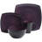 Gibson Elite Soho Lounge 16 Piece Plates, Bowls, And Mugs Set, Purple (2 Pack)