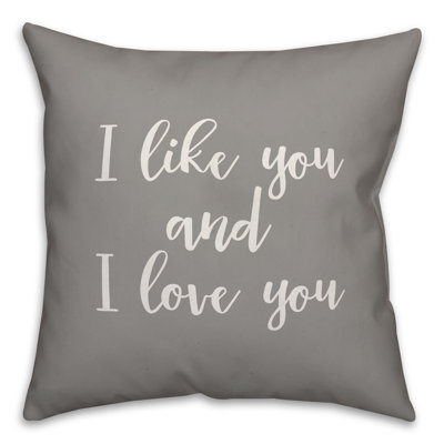  Coussin décoratif «I Like You and I Love You»
