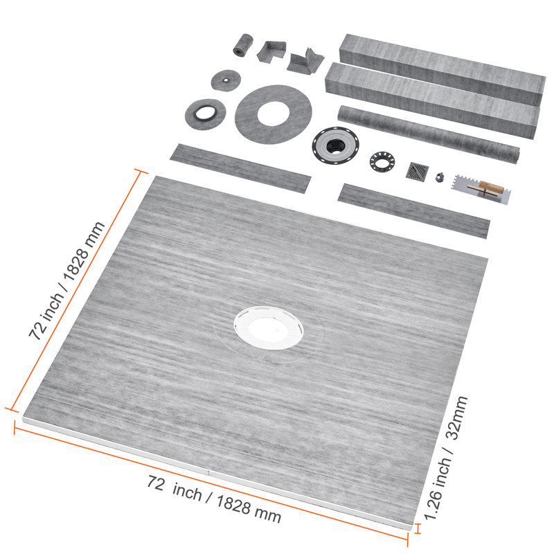 72'' W 72'' D Shower Base
