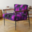 Fauteuil rembourré en mélange de polyester Toviah-135416764