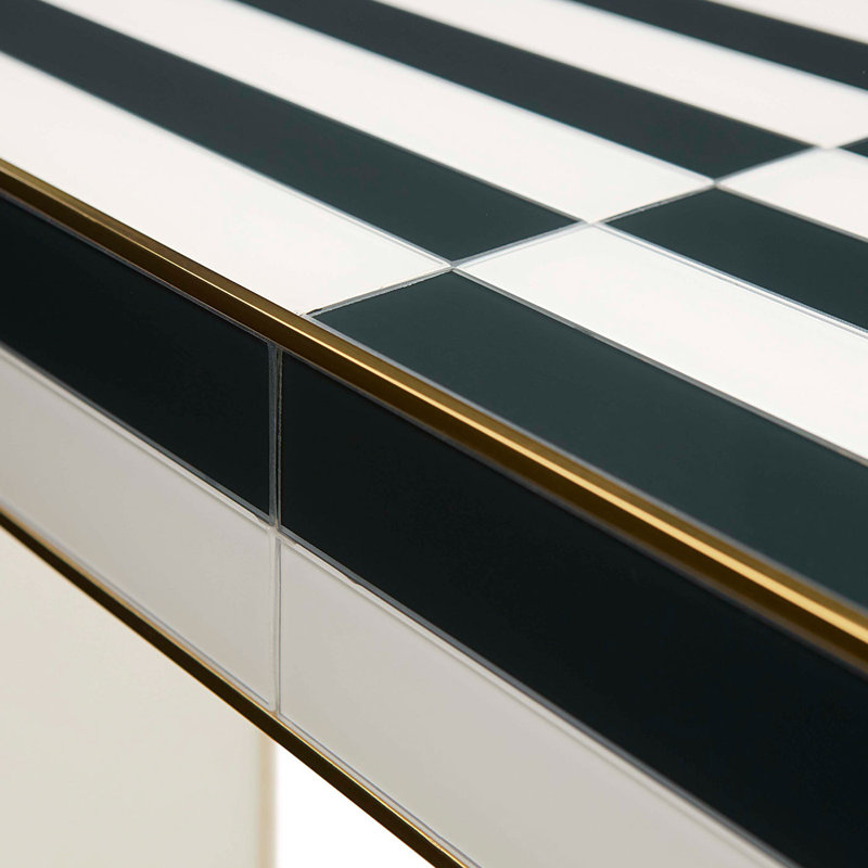 Op Art Waterfall Console