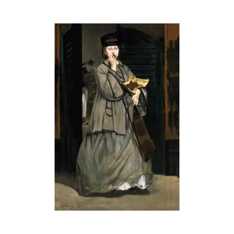 Street Singer by Edouard Manet - Wrapped Canvas Painting, 20.32 cm H x 30.48 cm W