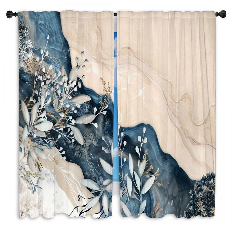 Paire de rideaux obscurcissant en polyester Nasasha, L 40 po x L 52 po