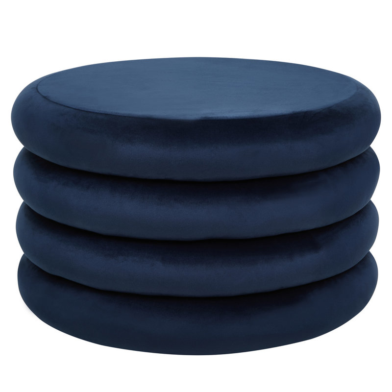 Manufactured Wood Accent Stool, Midnight Blue