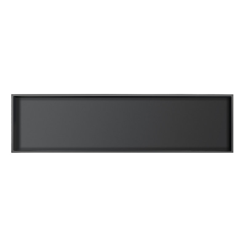 48" Black Stainless Steel Rectangular Recessed Shower Niche