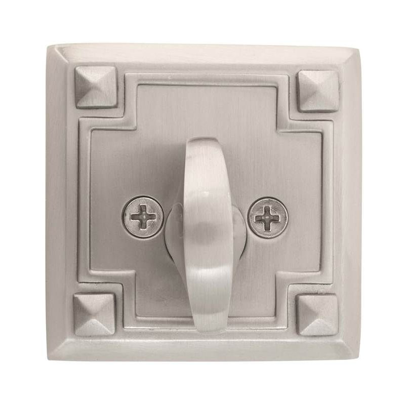 Arts And Crafts Single Sided Deadbolt Oil Rubbed Bronze Finish, Satin Nickel