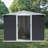 Outdoor Storage Garden Bike Shed 8X6 Feet Apex Roof Dark Grey With Aluminum Alloy Frame And Sliding Door-123950839-123950841