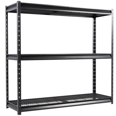 Atlas 77" W Loads 7500 Lbs Wide Storage Shelves, Heavy Duty Shelving with Three Adjustable Shelves