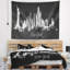 Cityscape new york tapisserie silhouette sombre-28503912