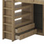  Lit mezzanine double Hriska avec bureau, garde-robe, tablettes et tiroirs-1169881279