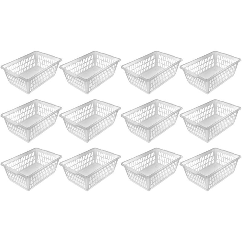 Petit ensemble de paniers en plastique, Transparent