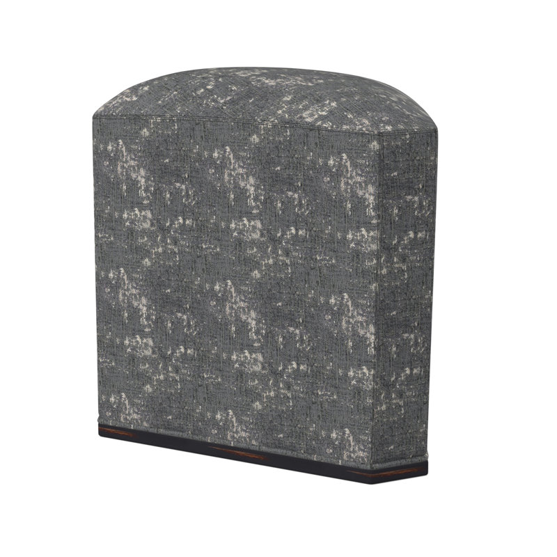 Quinn Novelty Ottoman, Vintage Ebony, Filigree Ivory 100% Polyester