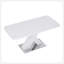 Table de salle à manger moderne carrée, extensible, plateau de table blanc + pied de table en MDF en X avec base en métal-172889252