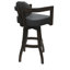 Tabouret de bar pivotant en bois Camili sur base en S-1917114446-1940356422-1938551395