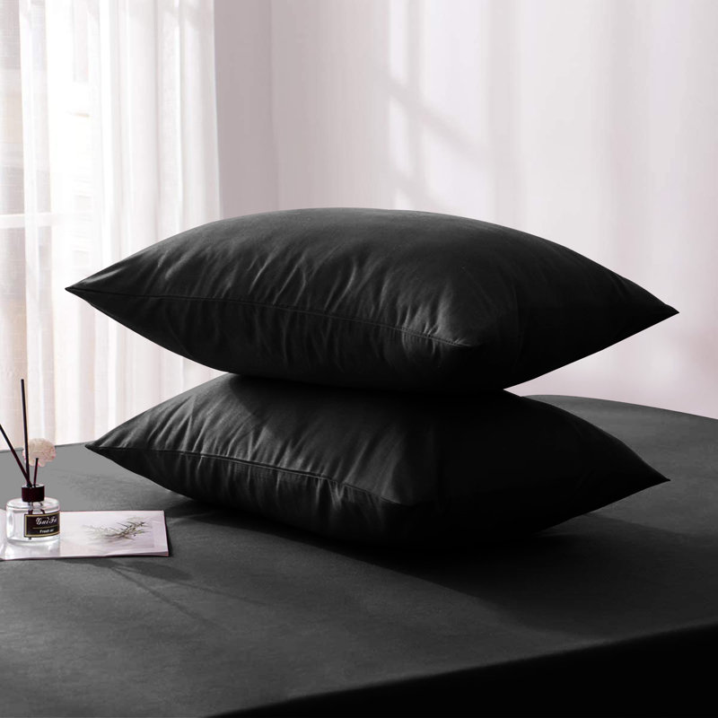 Jaramiah Super Soft Plain Microfiber PillowCase, Black