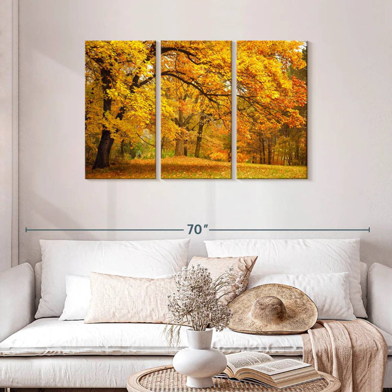 Alvord Autumn Trees Foliage, 28" H x 45" W