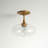 Bellino Glass Semi Flush Mount