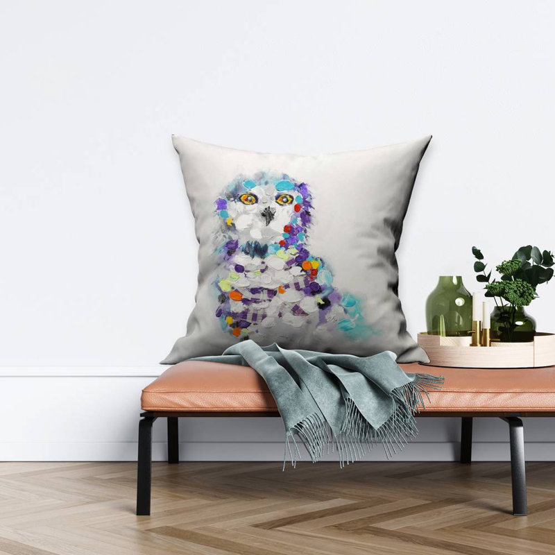 Abstract Owl Poly Twill Throw - Stylish Home Decor Accent