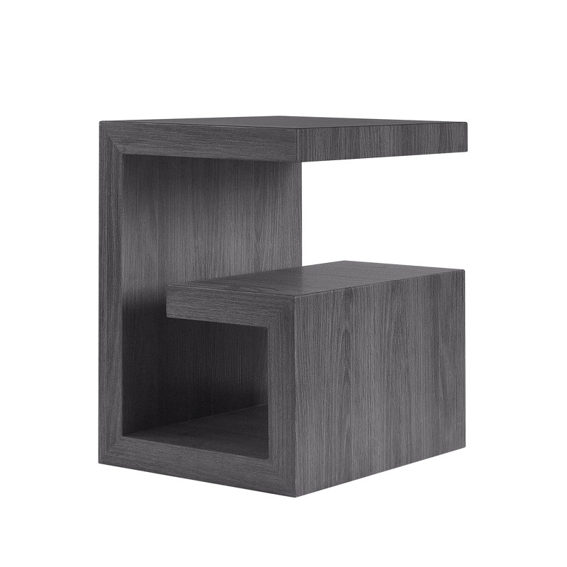 Harmond End Table - Walnut Finish, Grey Wood