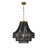 Metal Rattan and Wood Bead Chandelier-2118085195