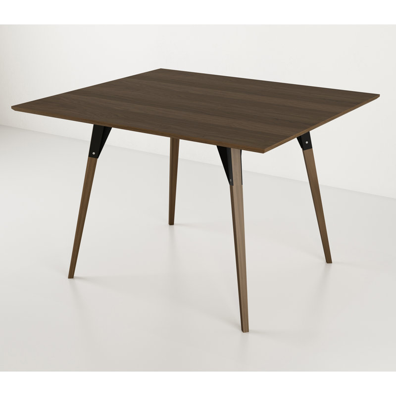 Table de salle à manger Clarke, Noyer, Noir / Noyer, H 30 po x L 46 po x l 40 po