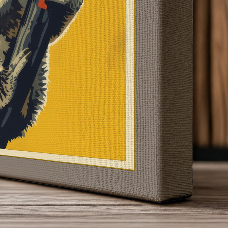Koala on Branch Modern - Wrapped Canvas, 18x12 - 45.7 x 30.5 cm, Taupe Border