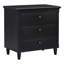 Table de chevet peinte de 28 po avec 3 tiroirs et rails coulissants lisses, armoire de chevet simple avec poignée en métal-338215747