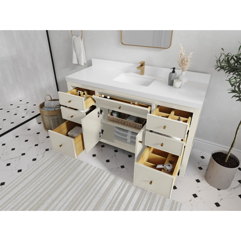 Sonoma X P 22 po De salle de bain simple en albâtre Quartz Calacatta, marbre de Carrare