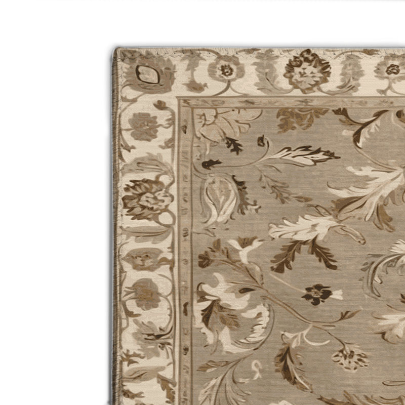Tabriz Brown Indoor and Outdoor Area Rug, Rectangle 2' x 3'